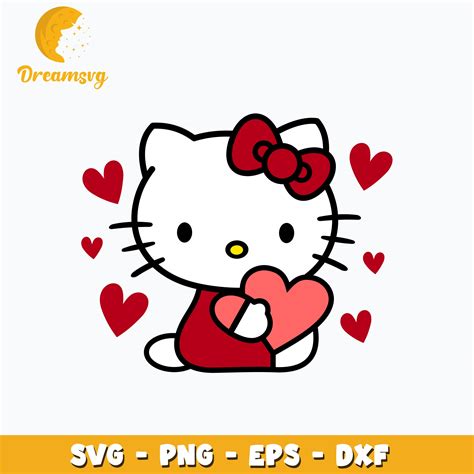 Hello Kitty Heart Valentine Svg Dreamsvg Store