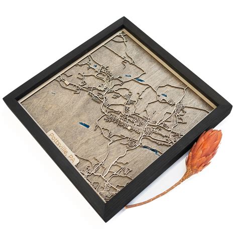 Pottsville Themed Gift | Custom Map | Creative Wooden Gift
