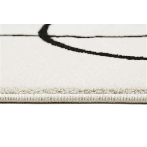 Tapis Motif Abstrait Artisan Blanc Et Noir Tapis Chic