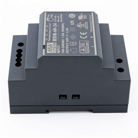 Блок питания Mean Well на DIN-рейку DC 24V 60W 2,5А (HDR-60-24) купить ...