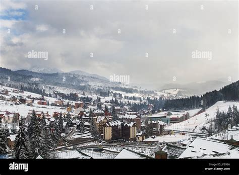 Ski Resort Bukovel Ukraine Stock Photo Alamy