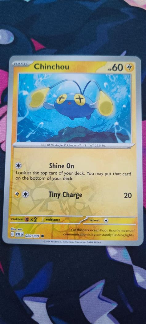 Pokémon karta Reverse Holo Chinchou PAF 020 Paldean Fates Aukro