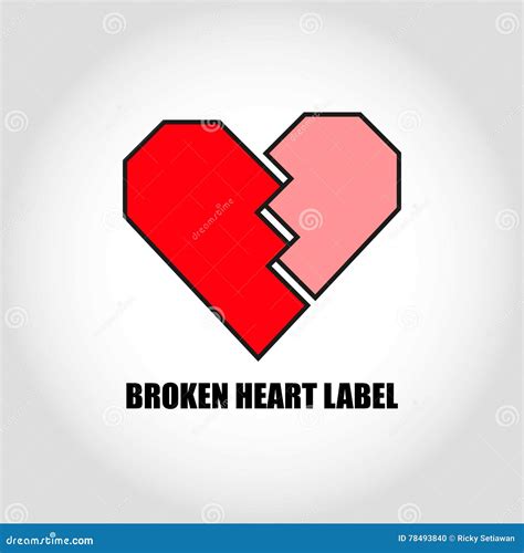 Broken Heart Label Logo Stock Illustration Illustration Of Concept