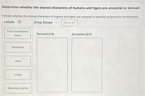 Solved Determine Whether The Shared Characters Of Humans And