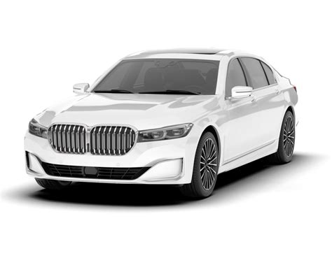 White luxury car isolated on transparent background. 3d rendering ...