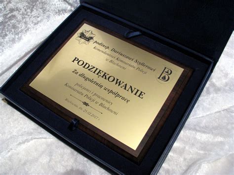 Dyplom Podzi Kowanie Gratulacje Wyr Nienie X Mm Grawer