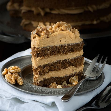 Coffee And Walnut Cake Charlottes Lively Kitchen