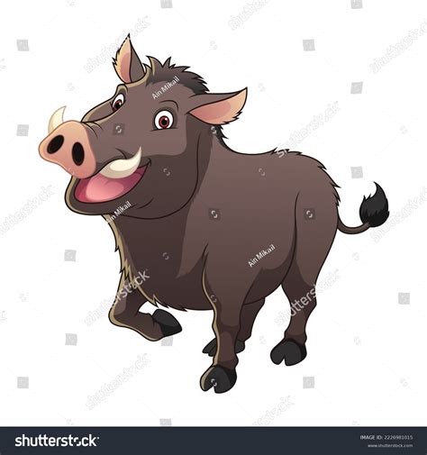 Wild Boar Cartoon Animal Illustration Stock Vector Royalty Free