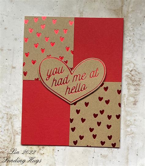 Sending Hugs Spellbinder S Glimmer Hot Foil Kit For January Love Enclosed