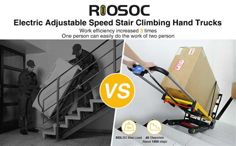 Riosoc Electric Stair Climbing Hand Trucks Moving Heavy Objects Up And