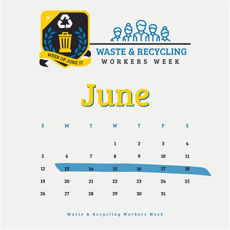 Mark Your Calendar For June 13 To 18 For Waste And Recycling Workers