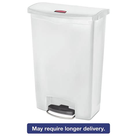 Rubbermaid Slim Jim Rectangular Plastic Wastebasket Step On