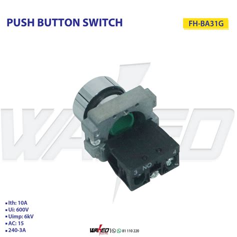 Push Button Switch 10a Green Waked Electronics