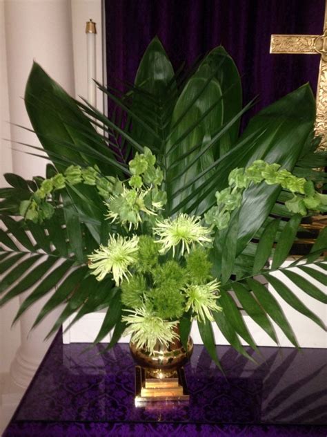 Palm Sunday Arrangement Altar Flowers Church Flowers Bouquet Flowers