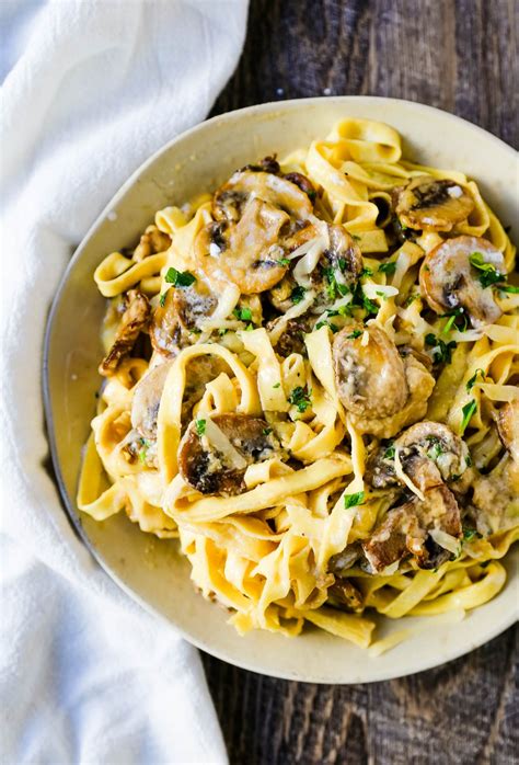 Creamy Mushroom Fettuccine Sauteed Mushrooms In A Creamy Parmesan