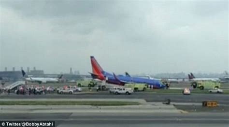 Southwest Flight 345 Boeing 737 Crash Lands At Laguardia After Nose Landing Gear Collapses