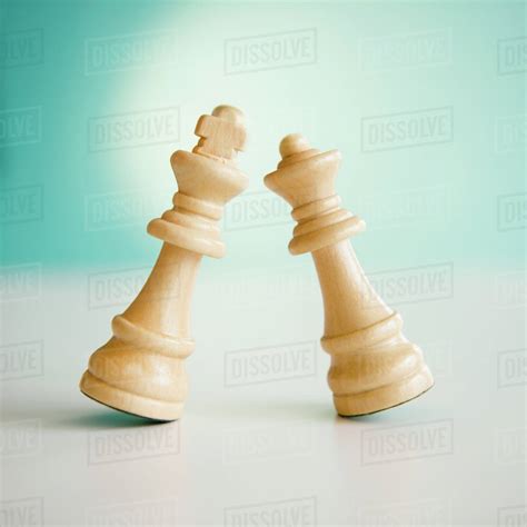 Studio Shot Of King And Queen Chess Pieces Stock Photo Dissolve