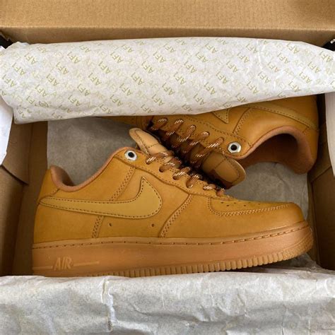 49割引オレンジ系 27 5cm保障できる NIKE Air Force1 エアフォース1 ロー フラックス ウィート 新品 スニーカー 靴