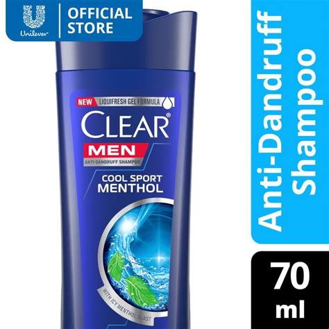 Clear Men Anti Dandruff Shampoo Cool Sport Menthol 70ML Shopee