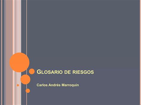 Glosario De Riesgos Ppt