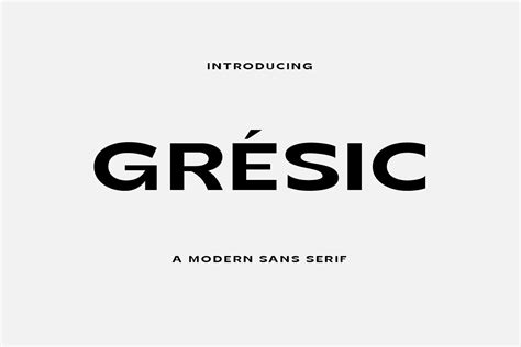 Modern Sans Serif Font Gresic Creative Market