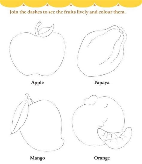 Fruit Drawing Worksheets