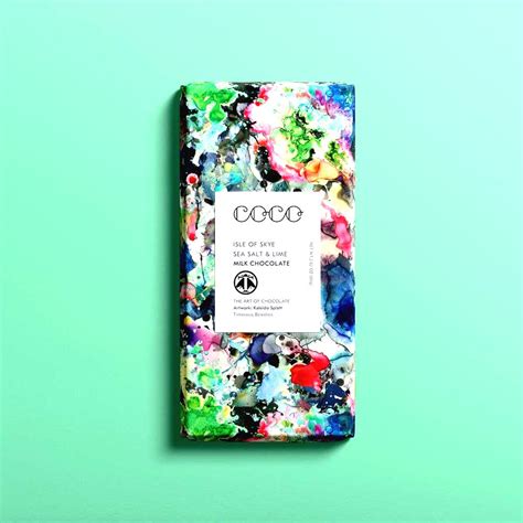 Coco Chocolatier x Timorous Beasties Sea Salt & Lime Milk Chocolate Bar ...