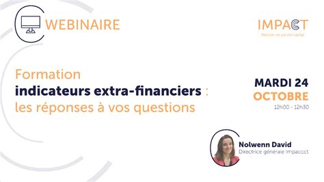 Formation Indicateurs Extra Financier Les R Ponses Vos Questions