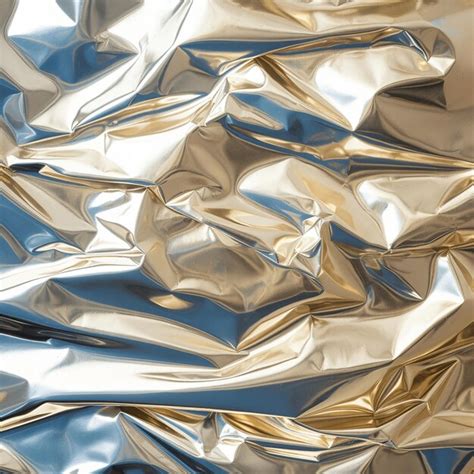 Premium Photo Crumpled Silver Foil Background Metal Texture Ai