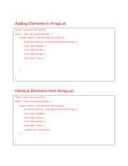 Java Adding Deleting Displaying Elements In ArrayList 1 Pdf Adding