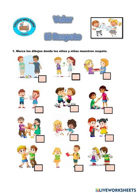 Valor El Respeto Worksheet Classroom Decor Classroom Abc