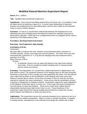 Mod Modified Atwood Machine Experiment Report Phys Docx