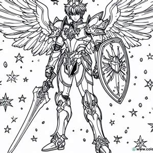 Coloriage des Chevaliers de Saint Seiya à Télécharger ou à Imprimer