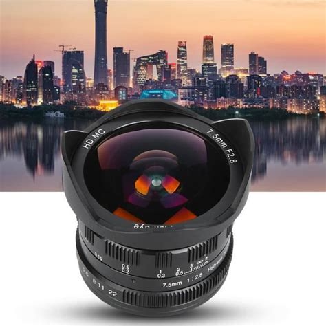 YOSOO Objectif Fisheye Objectif Super Grand Angle 7 5 Mm F2 8 180