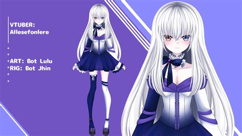 Live D Vtuber Full Body Model Art Rig Vtuber Model For Commercial