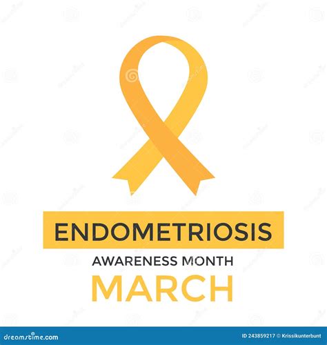 National Endometriosis Awareness Month March Info Graphic Stock Vector