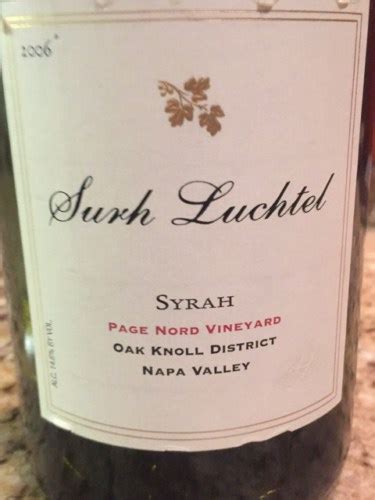 Surh Cellars Page Nord Vineyard Syrah Vivino US