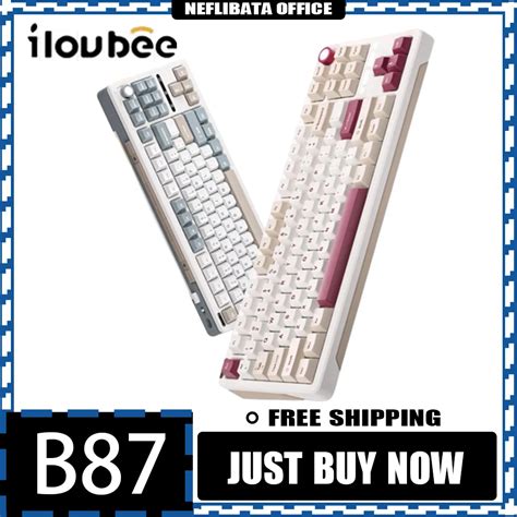 Ilovbee B87 Teclado Mec Nico Sem Fio 3 Modo Bluetooth Hot Swap Personalizado Para Pc Mac
