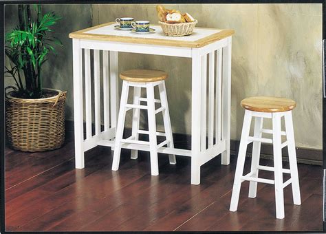 Acme Furniture Metro Natural White 3pc Counter Height Set Counter