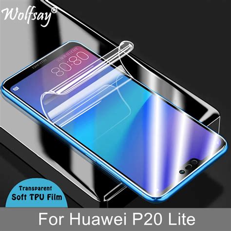 2PCS Full Coverage Nano Film Foil Huawei P20 Lite Screen Protector HD