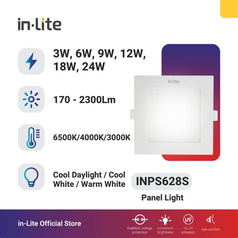 Jual In Lite Led Lampu Plafon Downlight Panel Inbow Inp S Watt