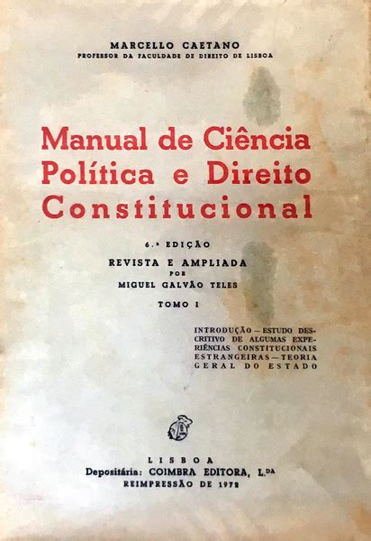 Caetano Marcello Manual De CiÊncia Politica E Direito Constitucional