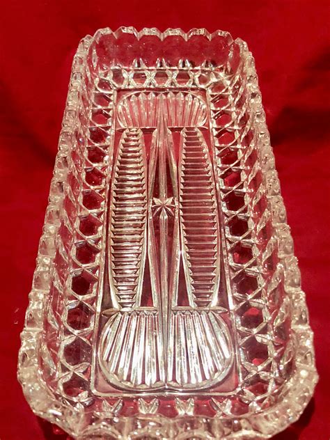 Vintage Cut Crystal Serving Dish