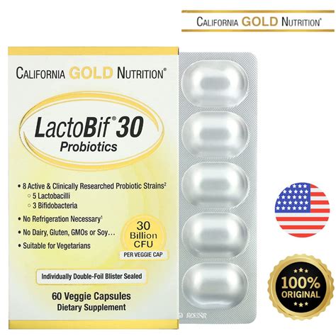 California Gold Nutrition, LactoBif Probiotics, 30 Billion CFU, 60 ...