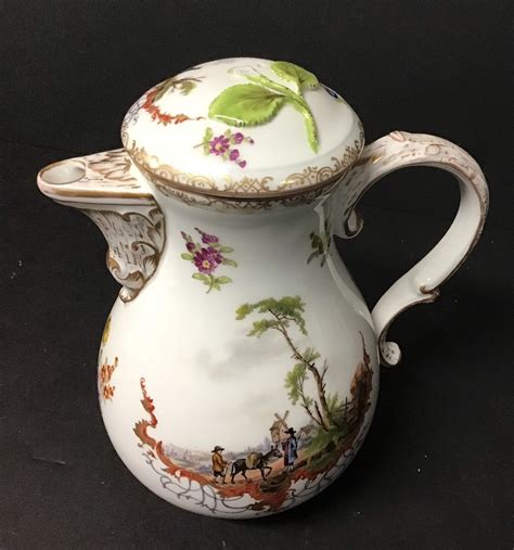 18th Century Meissen Porcelain Teapot With Dutch Scenes Etsy