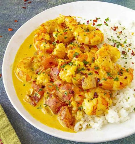 Crevettes à la crème curry au cookeo délice pour accompagner le riz