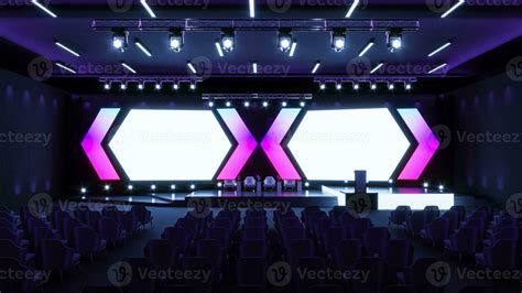 Empty stage Design for mockup, stage event with led screen 36875079 ...