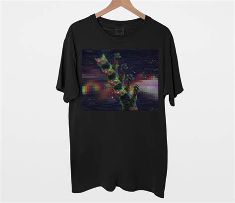 Vaporwave Cat Psychedelic Weirdcore Cat T Shirt Alternative Clothing