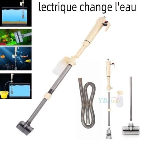 Aspirateur Électrique pour Aquarium Siphon Nettoyeur de Gravier Sable