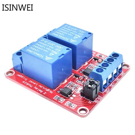 5V 12V 24V 2 Channel Relay Module With Optocoupler Isolation Supports